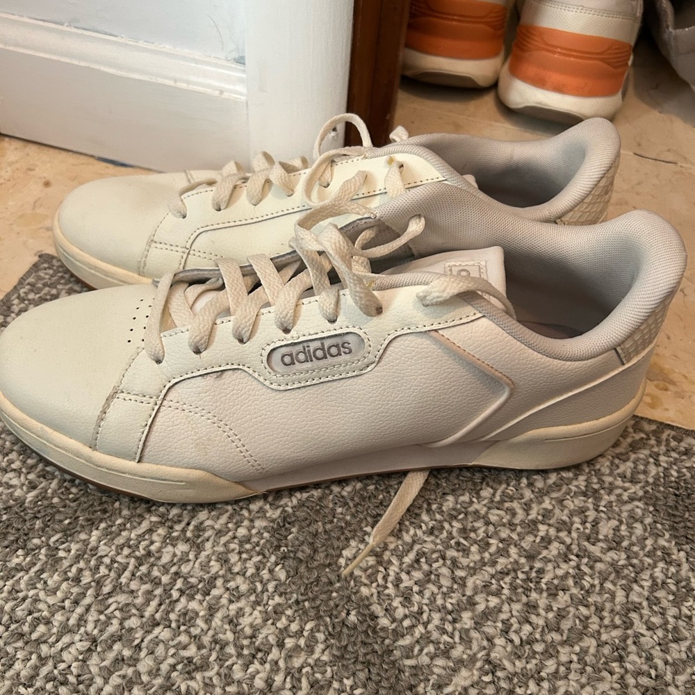 Adidas Classic White Lace-Up Sneakers